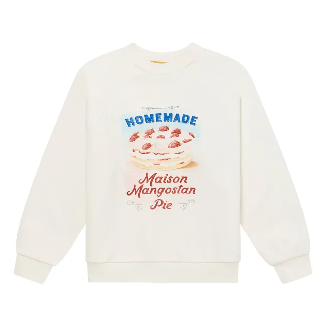 Sudadera de algodón orgánico Homemade Cake | Crudo