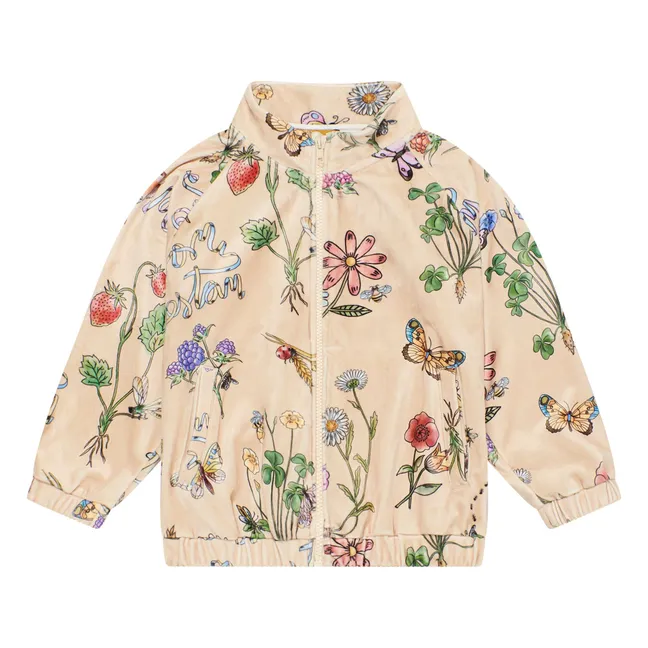 Sudadera de terciopelo con cremallera The Farm | Crema