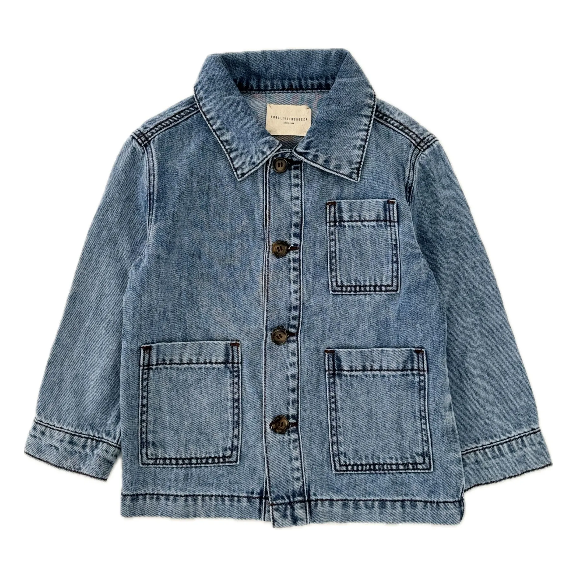 Longlivethequeen Light Denim Denim Jacket Pockets