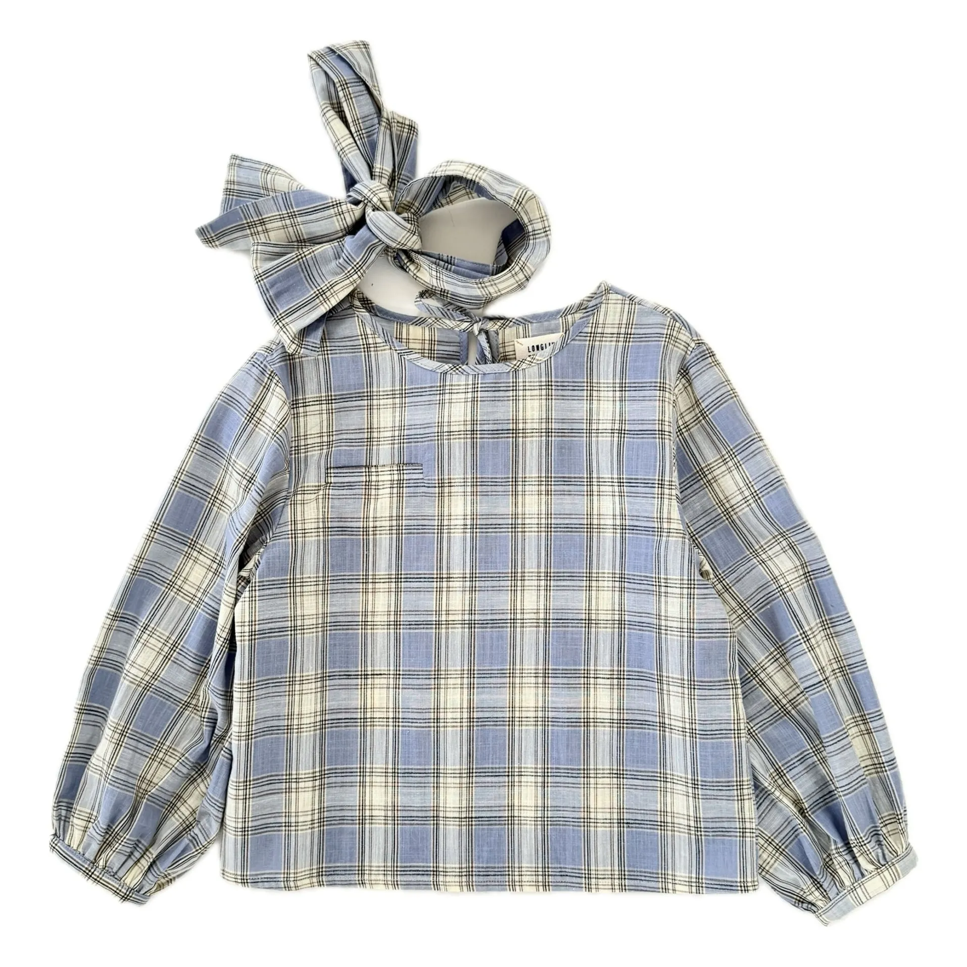 Longlivethequeen Light Blue Carreaux Blouse