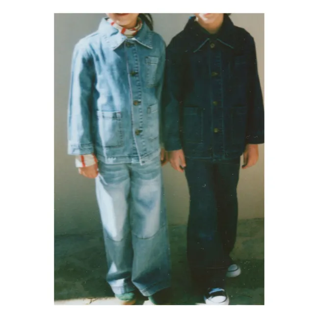 Jeans a gamba larga con impunture | Demin