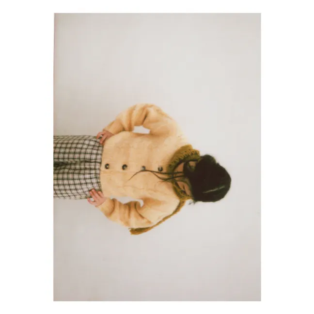 Cardigan in lana ritorto | Giallo