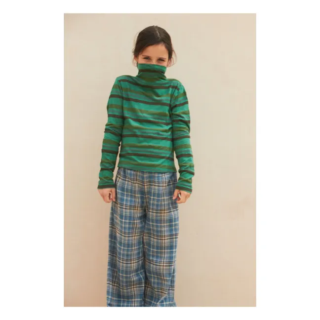 Pantaloni a quadri a gamba larga | Blu