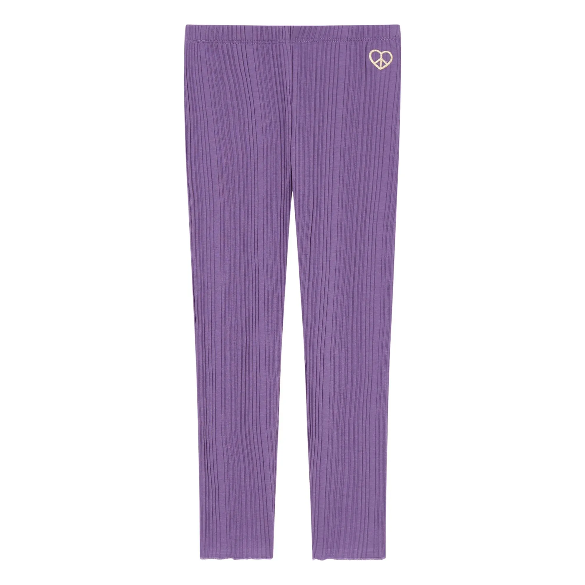 Hundred Pieces Purple Organic Cotton Rib Leggings
