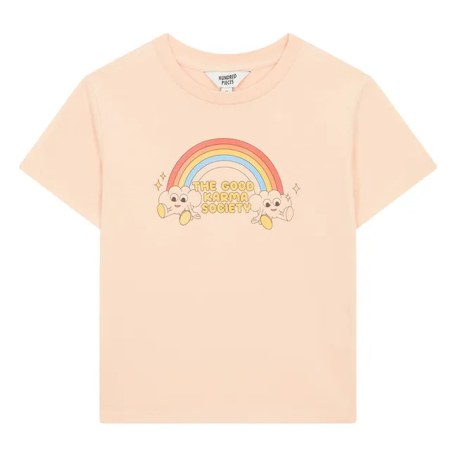 T-shirt Manches Courte Coton Bio | Rose pâle