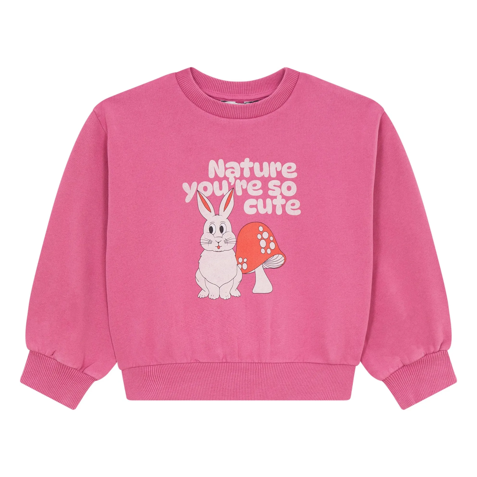 Hundred Pieces Fuchsia Round-Neck Sweatshirt