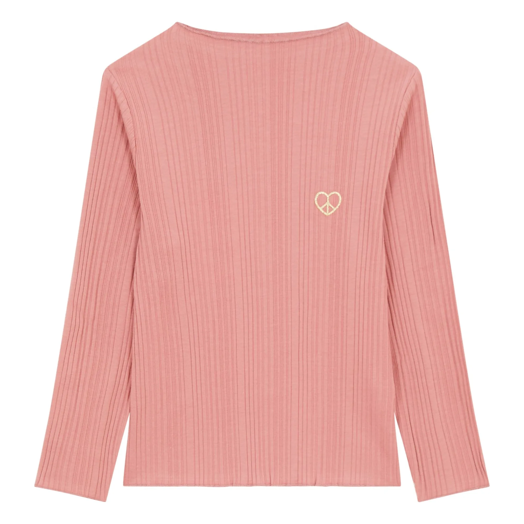 Hundred Pieces Blush Long-Sleeved Organic Cotton T-Shirt