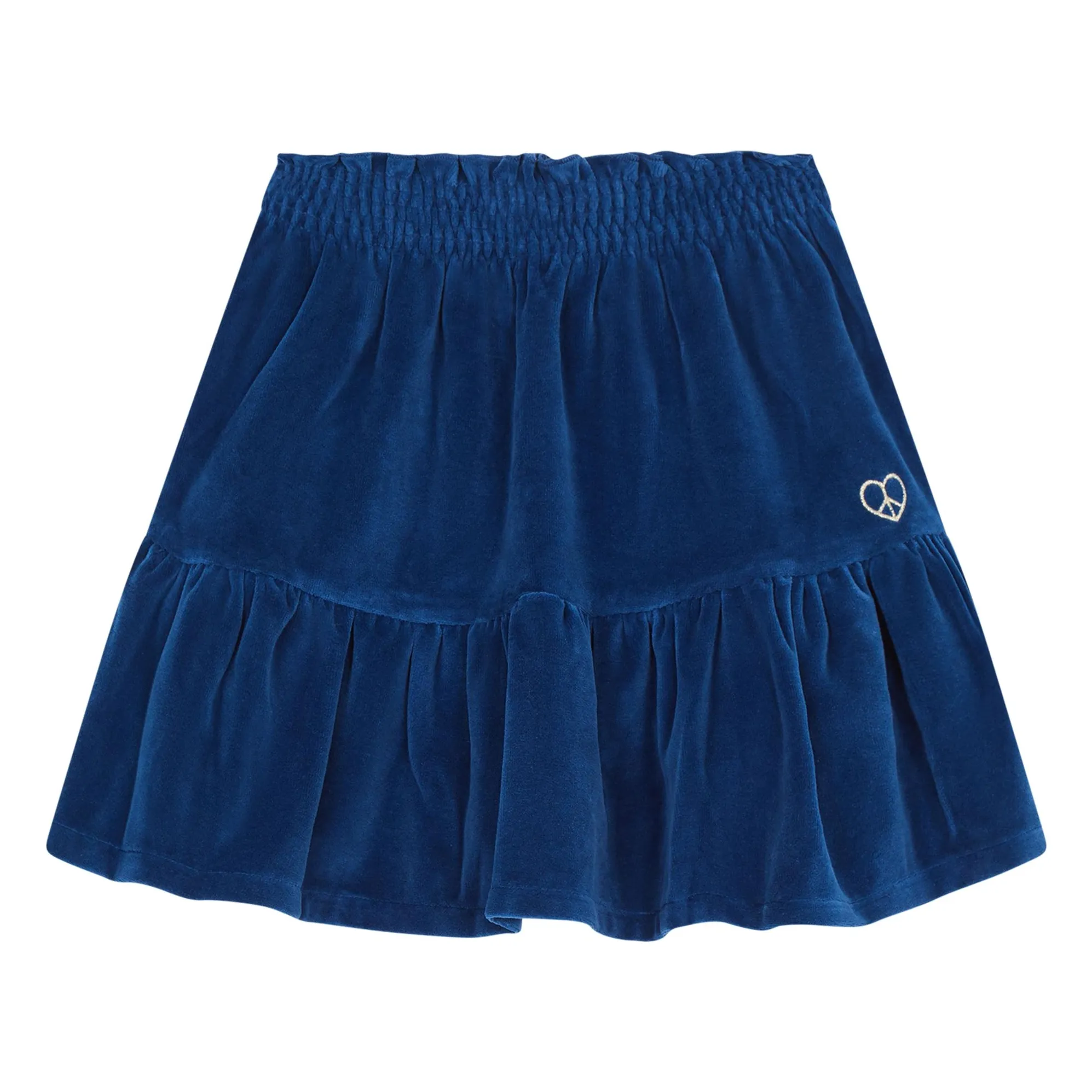 Hundred Pieces Midnight Blue Velvet Skirt