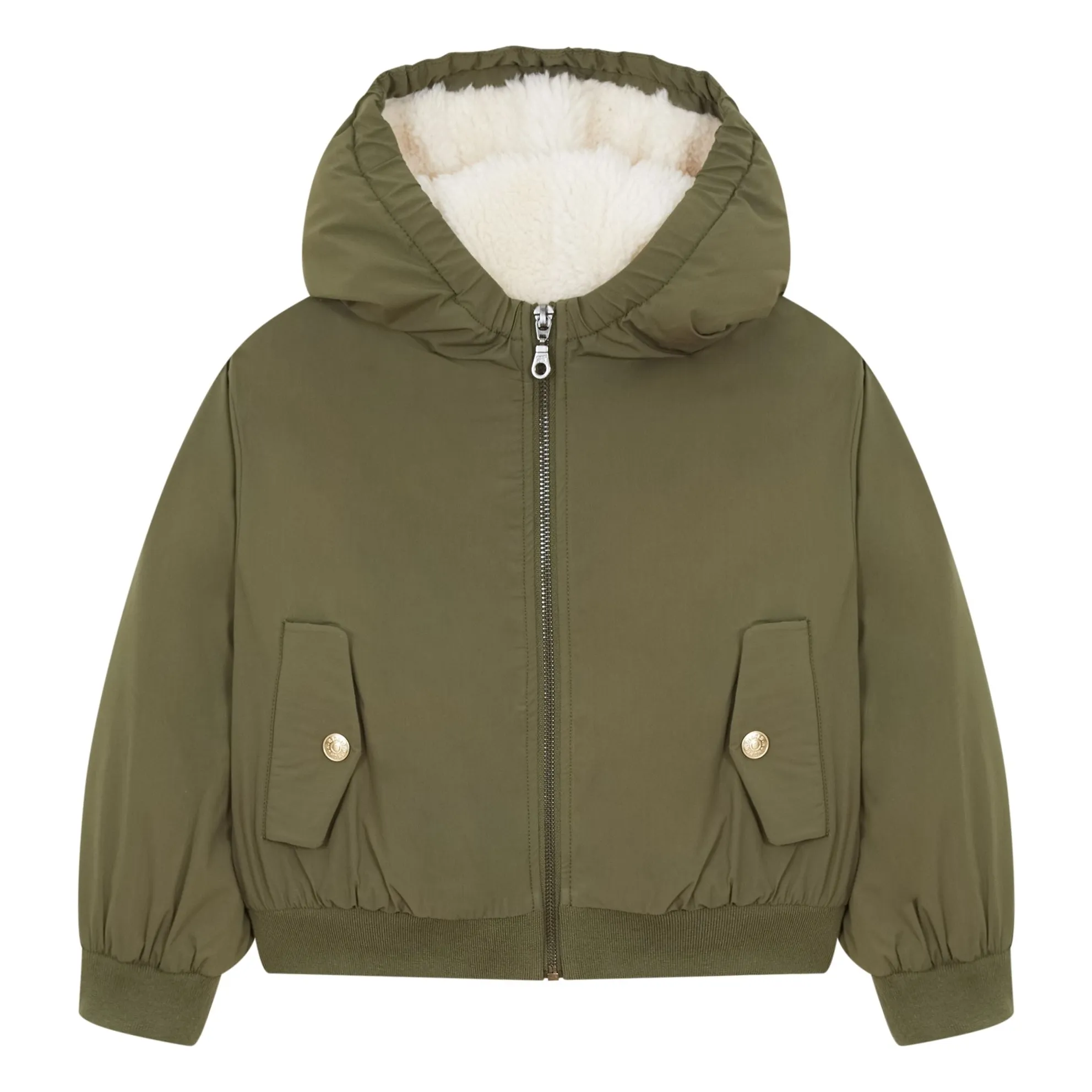 Hundred Pieces Khaki Short Fleece Jacket