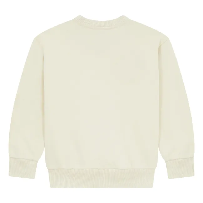 Round-neck sweatshirt | Natural