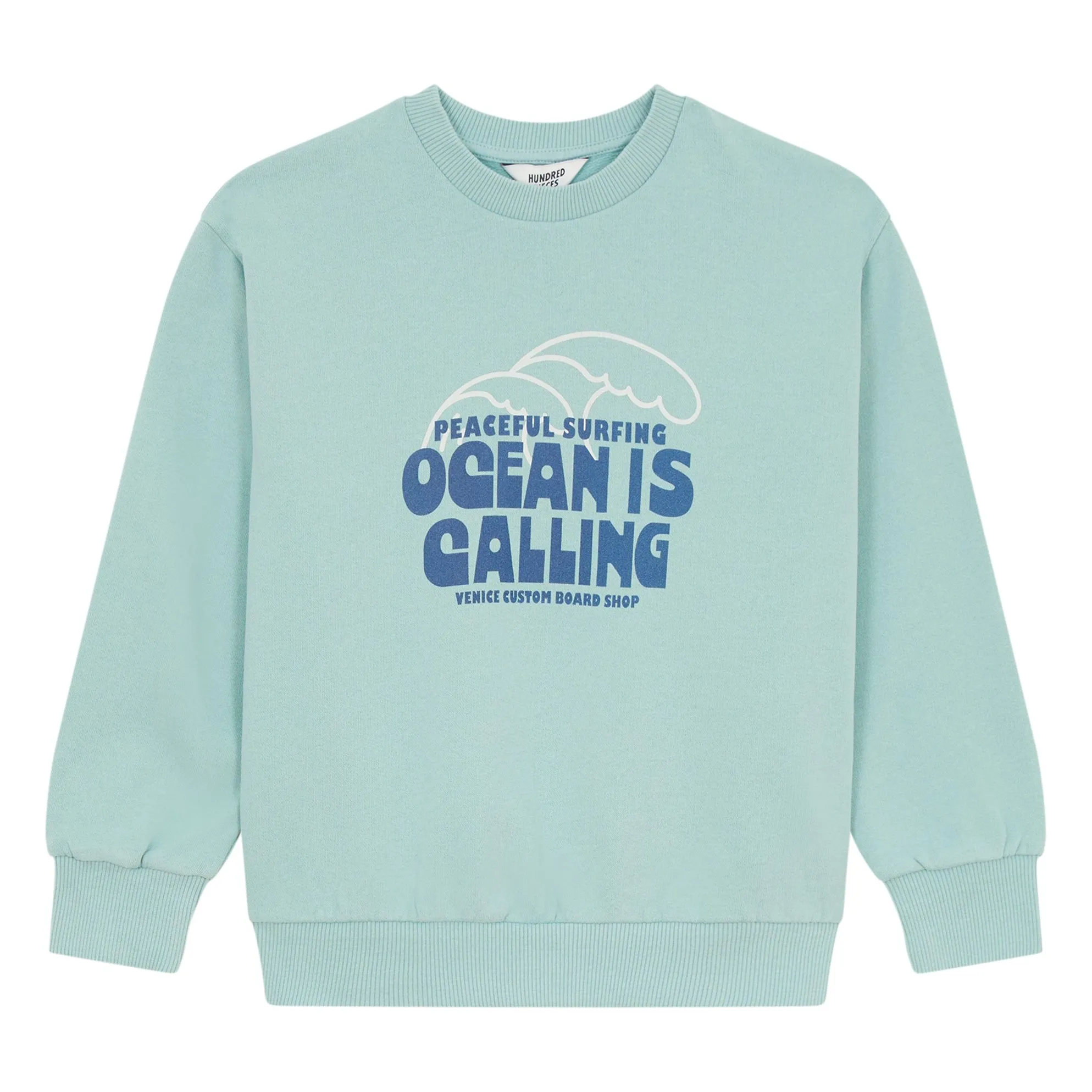 Hundred Pieces Sage Round-Neck Sweatshirt