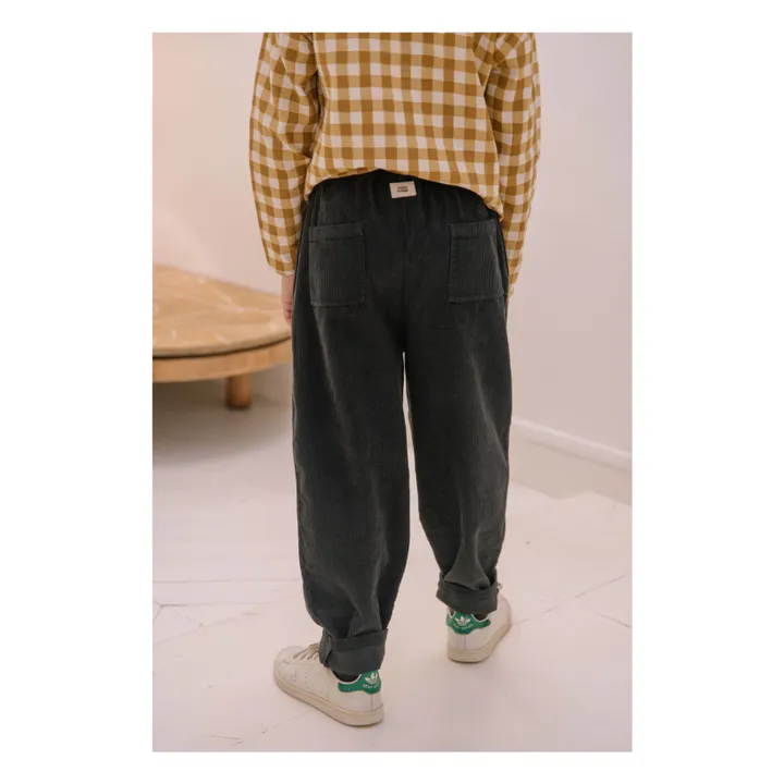 Pantalon Carrott Velours Côtelé | Gris charbon- Image produit n°1