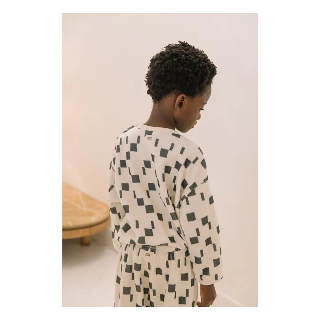 Sweatshirt Bär Molton Quadrate | Seidenfarben