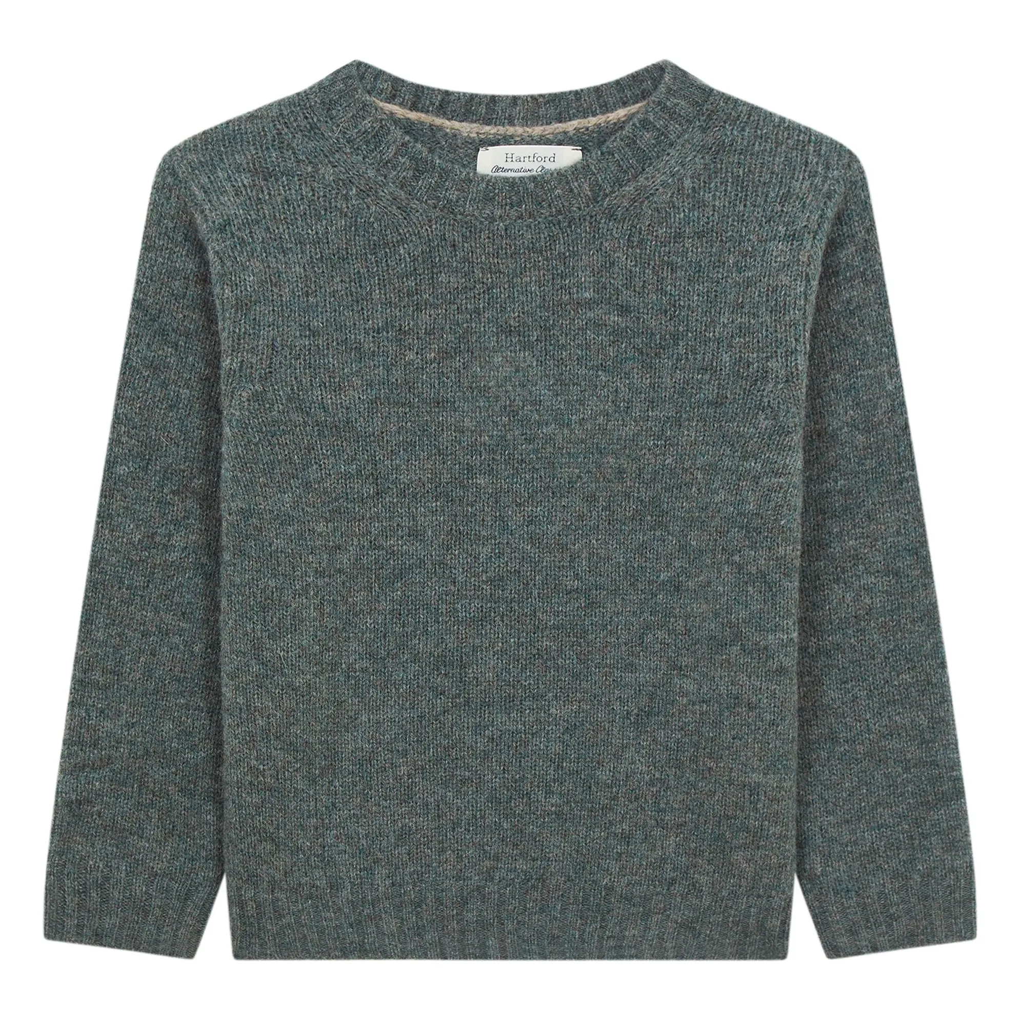 Hartford Boys Sage Shetland Wool Sweater
