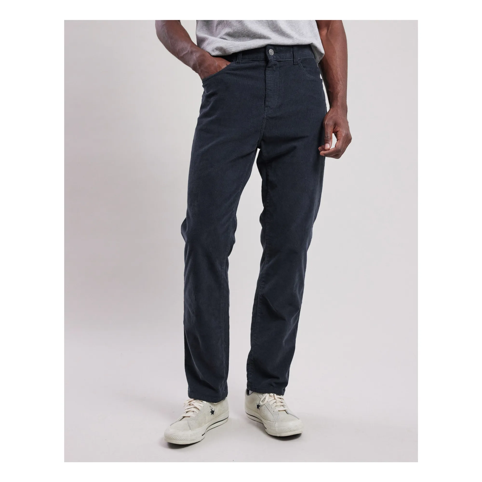 Hartford Men's Navy Blue Tim Corduroy Pants