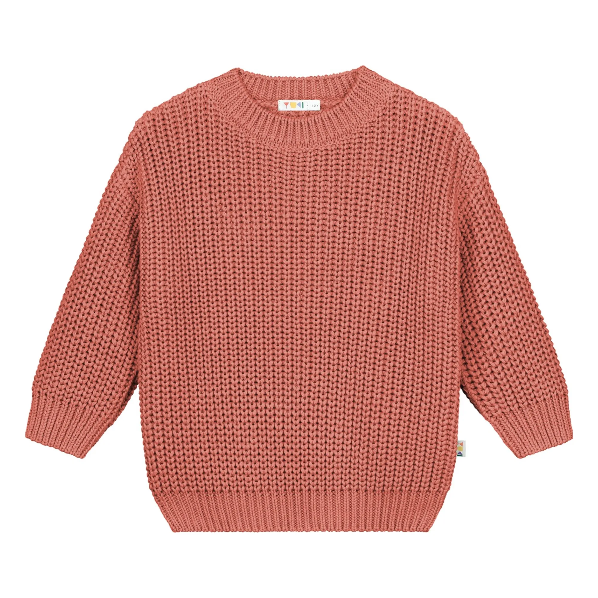 Yuki Apricot Organic Cotton Chunky Sweater