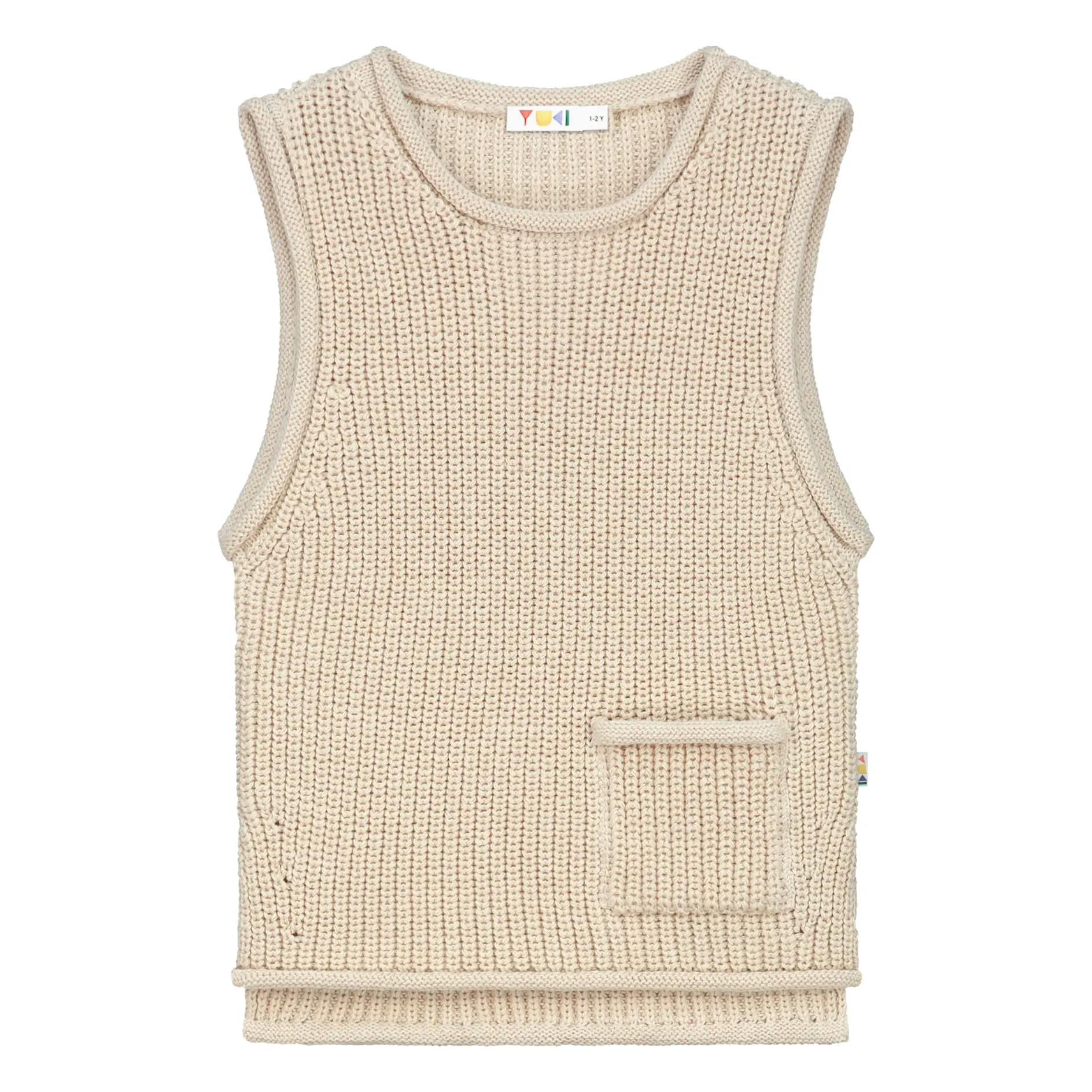 Yuki Cream Spencer Leo Organic Cotton Sleeveless Sweater