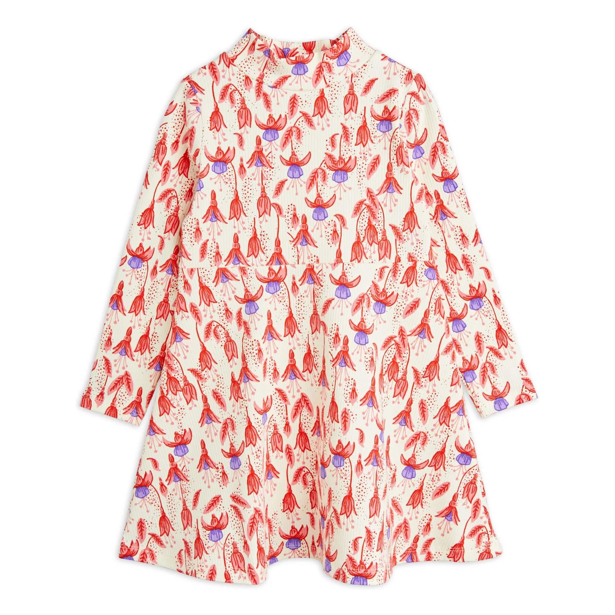 Mini Rodini Cream Fuchsia Lyocell Dress