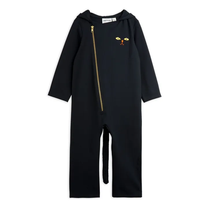 Mini Rodini Organic cotton cat suit Black Smallable
