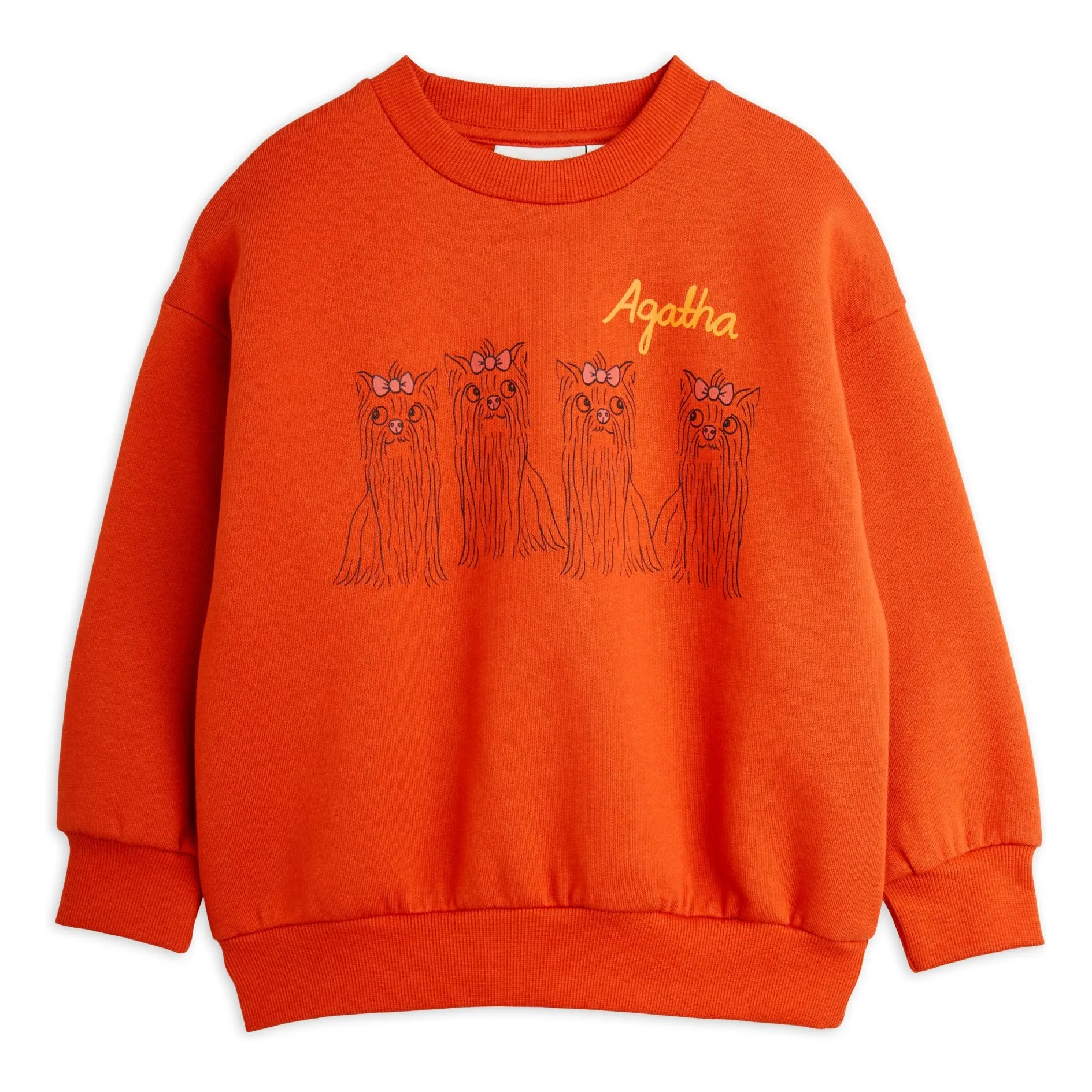 Mini Rodini Red Agatha Organic Cotton Sweatshirt