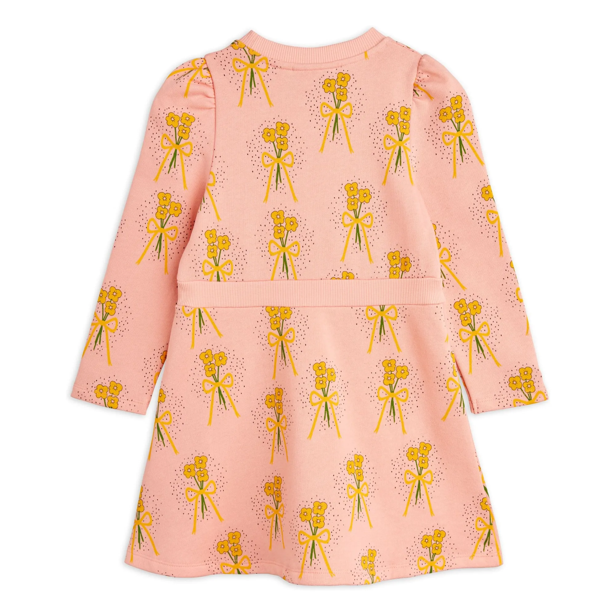 Robe Fleurs D'Hiver Coton Bio | Rose pêche- Image produit n°4