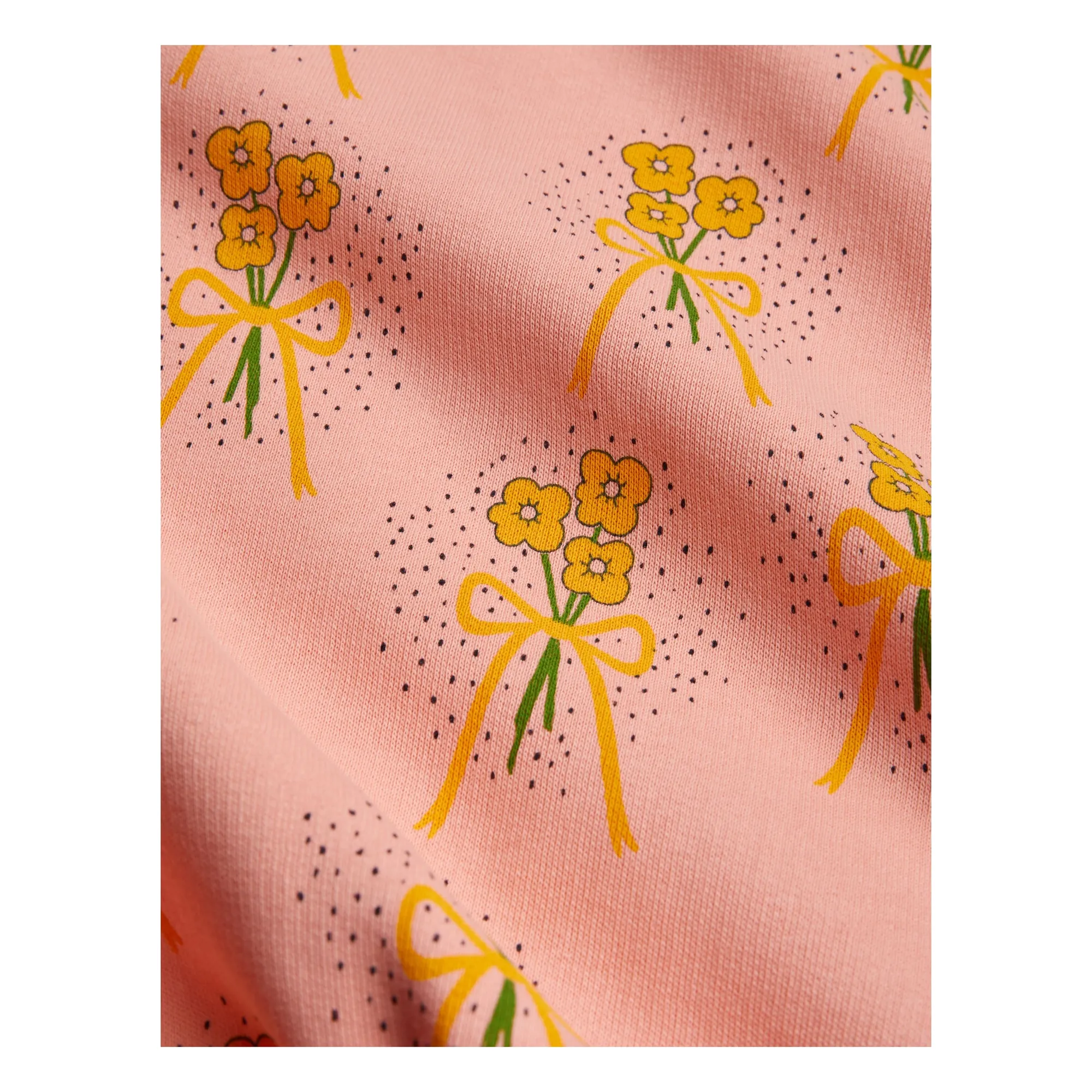 Robe Fleurs D'Hiver Coton Bio | Rose pêche- Image produit n°3