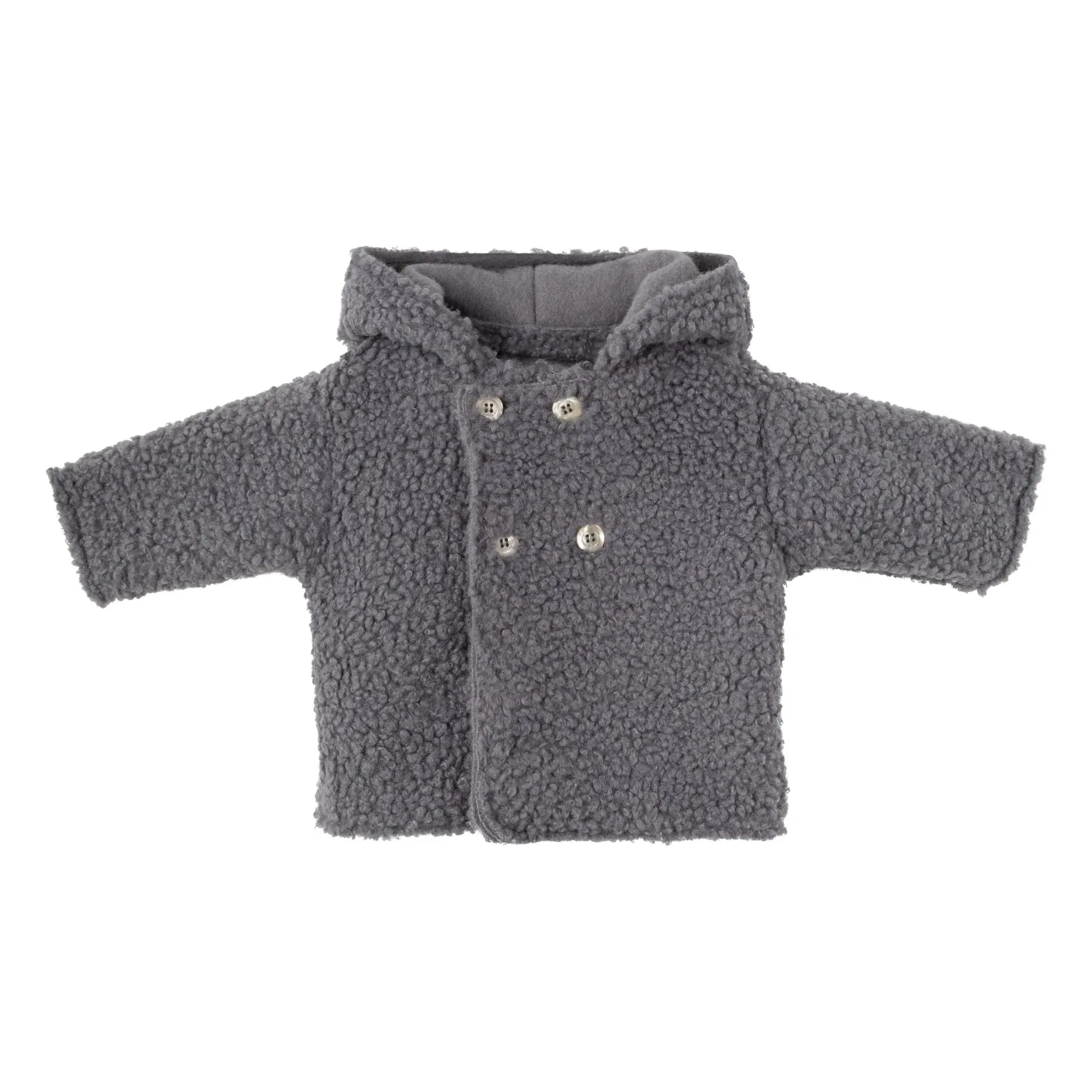 Babe & Tess Grey Teddy Coat