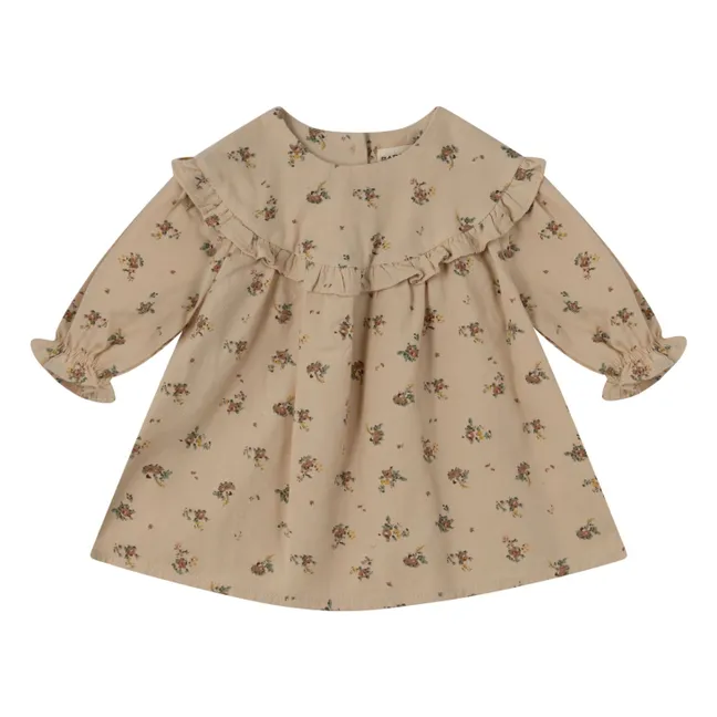 Abito Clementina a fiori | Beige rosato