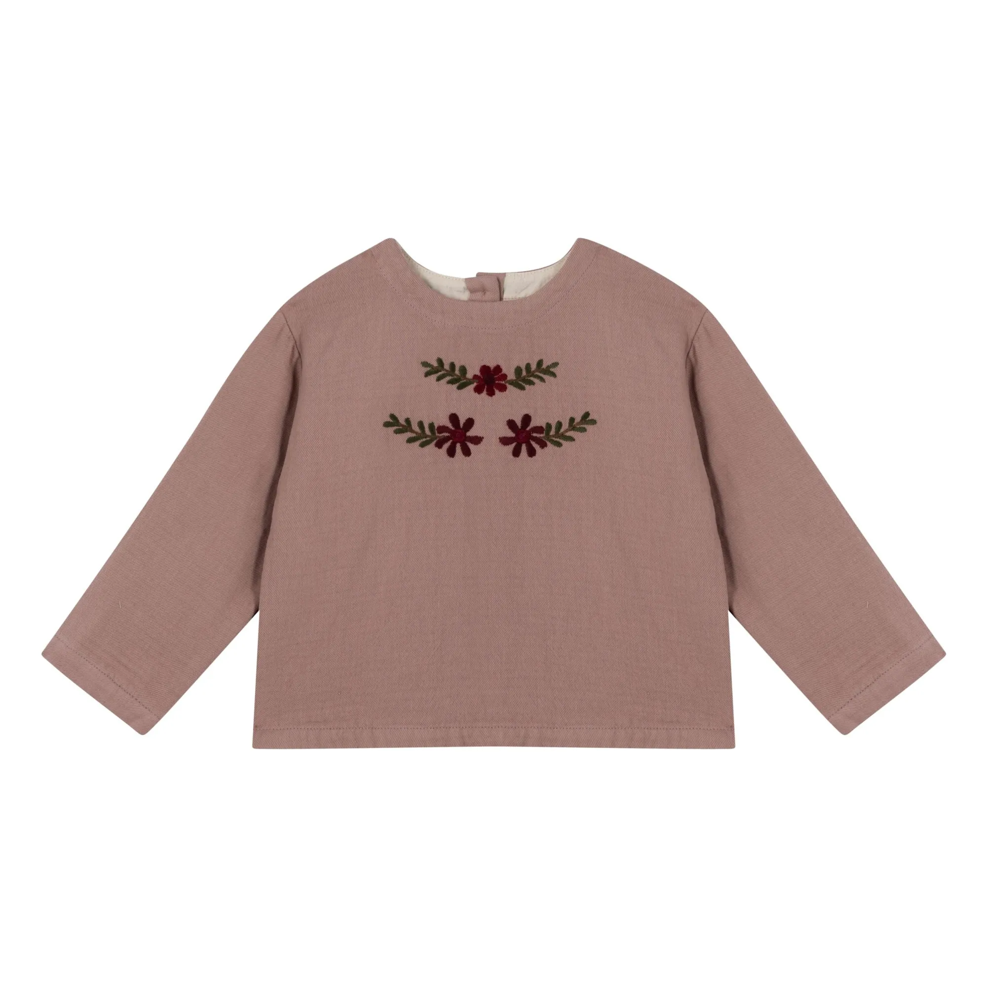 Babe & Tess Pink Embroidered Flowers Blouse