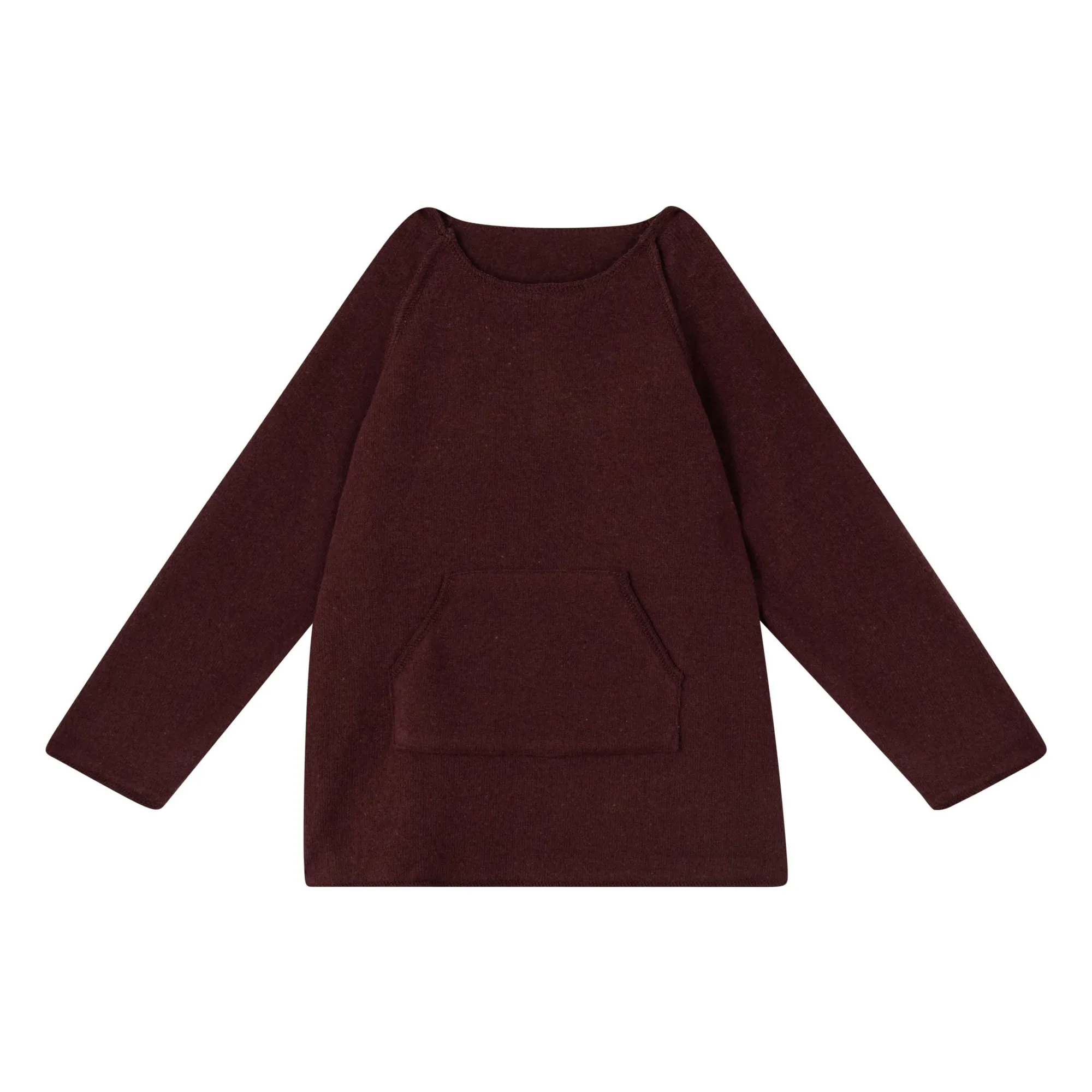 Babe & Tess Burgundy Large Pocket Sweater