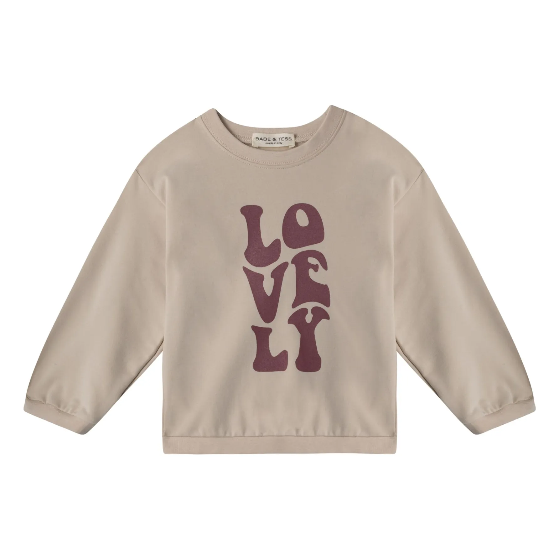 Babe & Tess Beige Pink Lovely Molleton Sweat