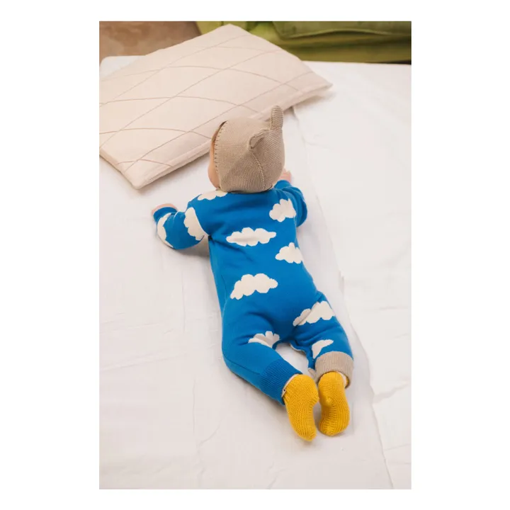 Cloudy Sky organic cotton jumpsuit | Blue- Product image n°4