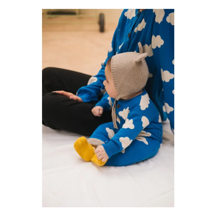 Cloudy Sky organic cotton jumpsuit | Blue- Product image n°2