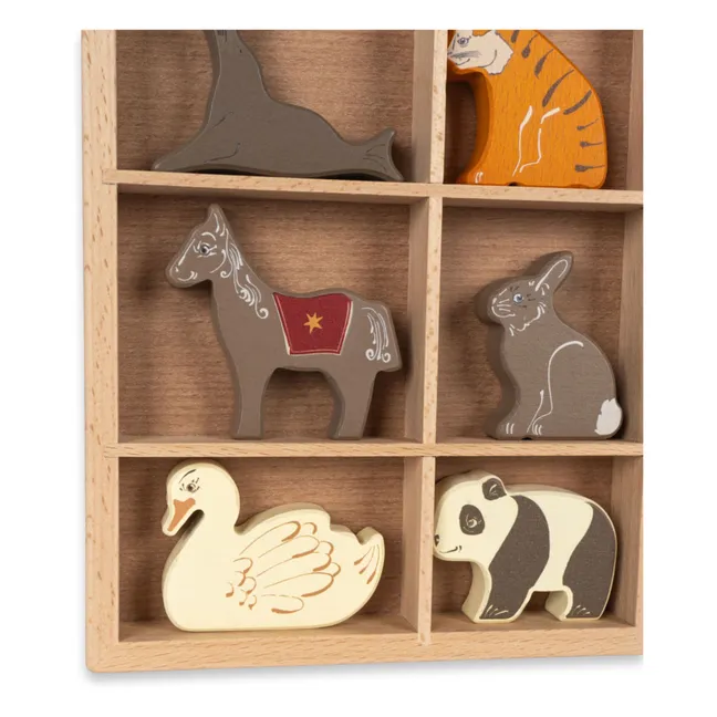 Animaux en bois FSC - Set de 9