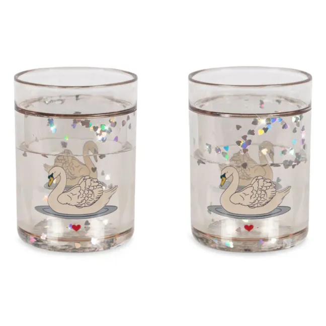 Swan tumblers - Set of 2 | Pink