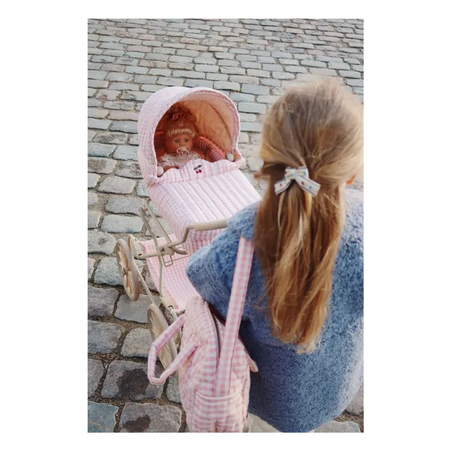 Puppenwagen Vichy | Rosa