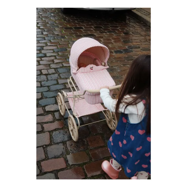 Puppenwagen Vichy | Rosa