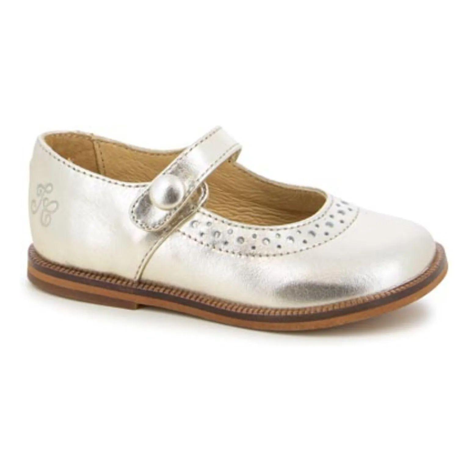 Tartine Et Chocolat Gold Perfos Scratch Ballerinas