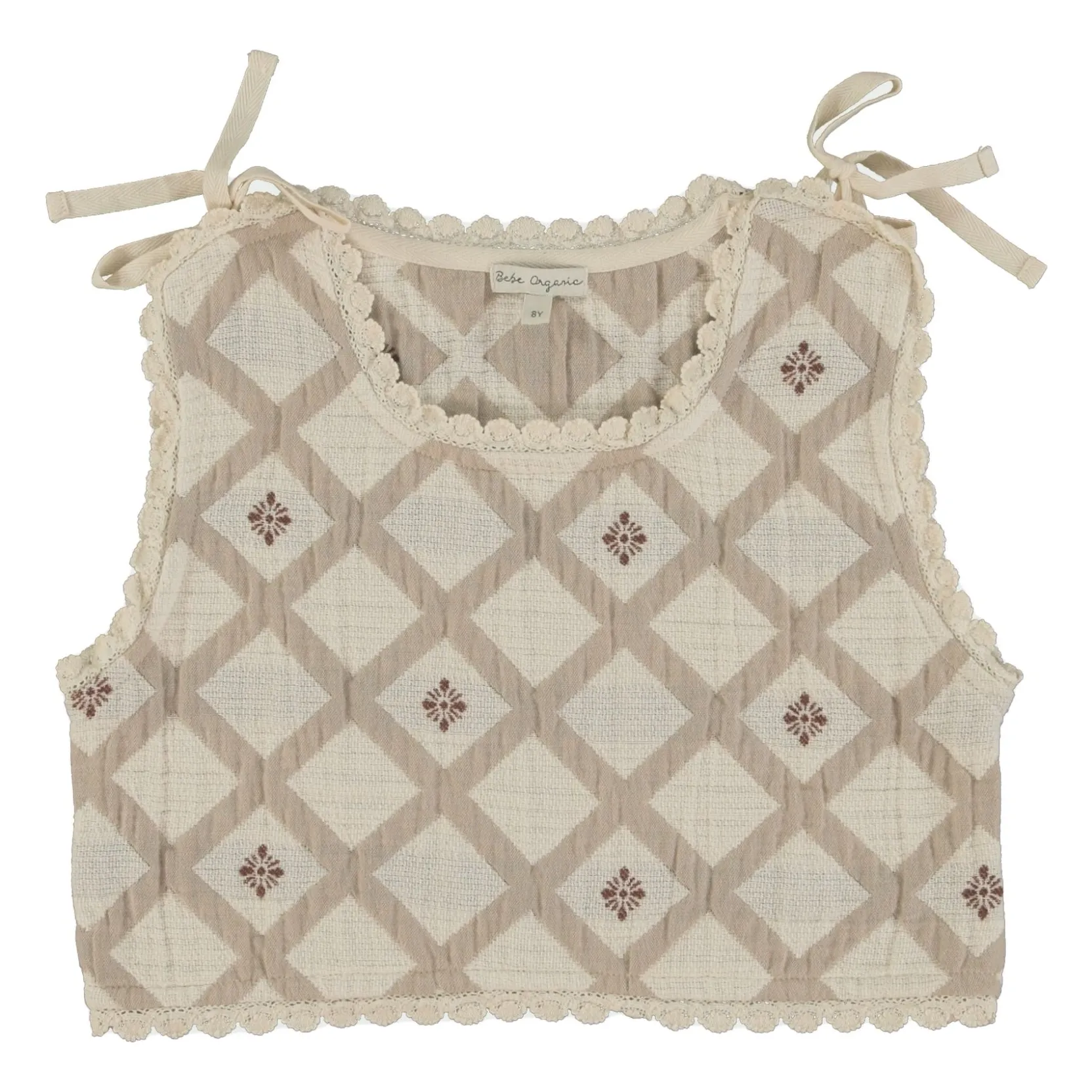 Bebe Organic Beige Joan Sleeveless Top