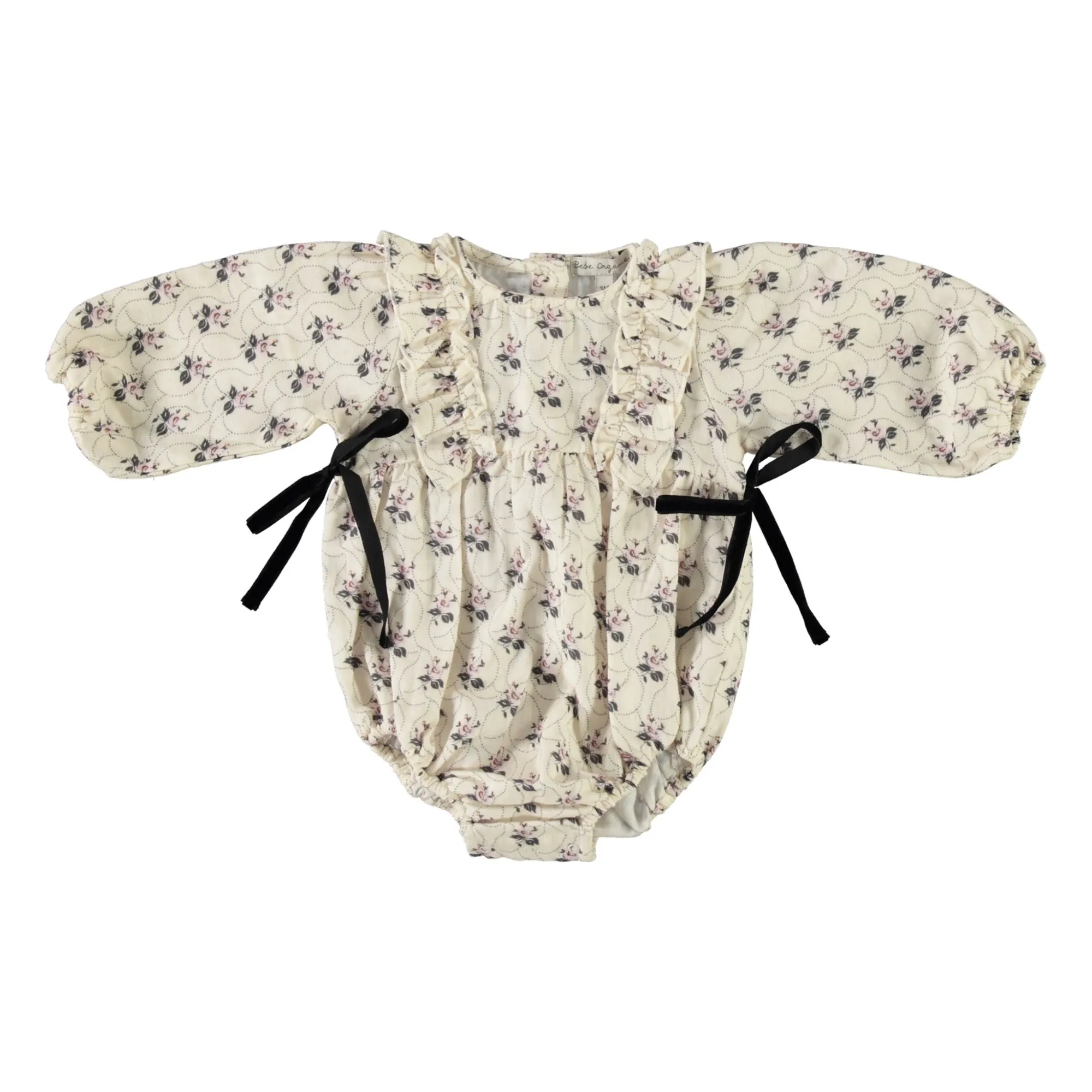 Bebe Organic Ecru Colette Fleurie Romper