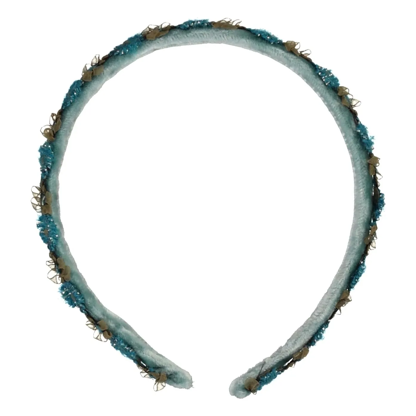 Bebe Organic Peach Ayla Flowers Headband