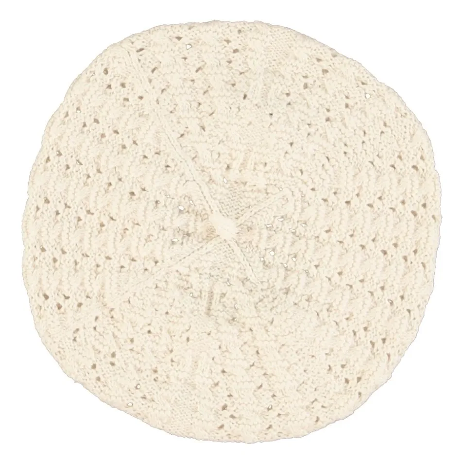 Bebe Organic Cream Silvia Openwork Beret