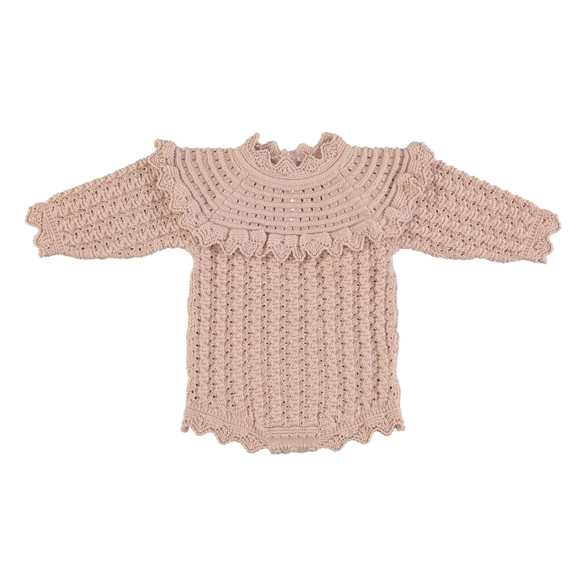 Bebe Organic Pink Silvia Ajourée Romper