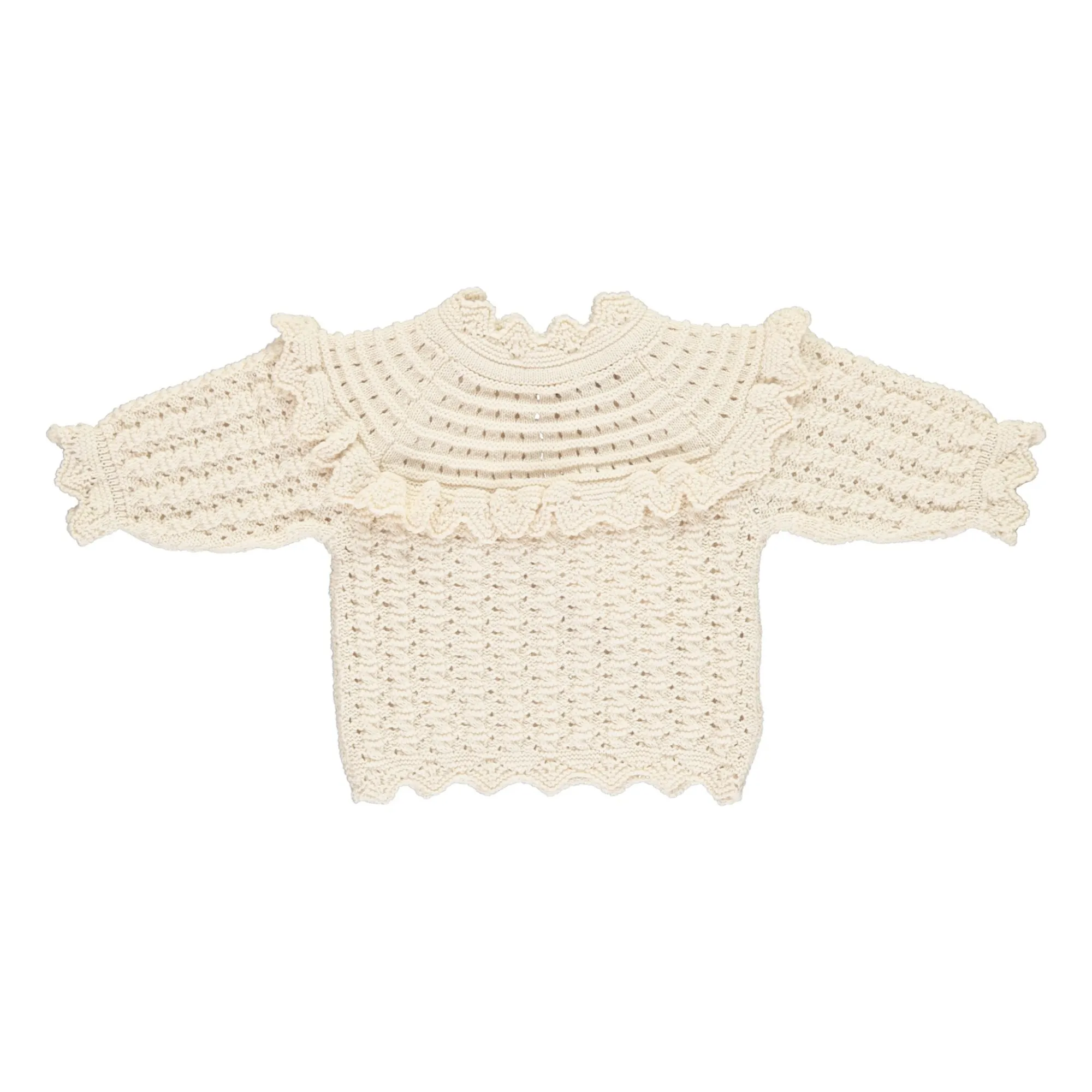 Bebe Organic Cream Silvia Ajouré Sweater