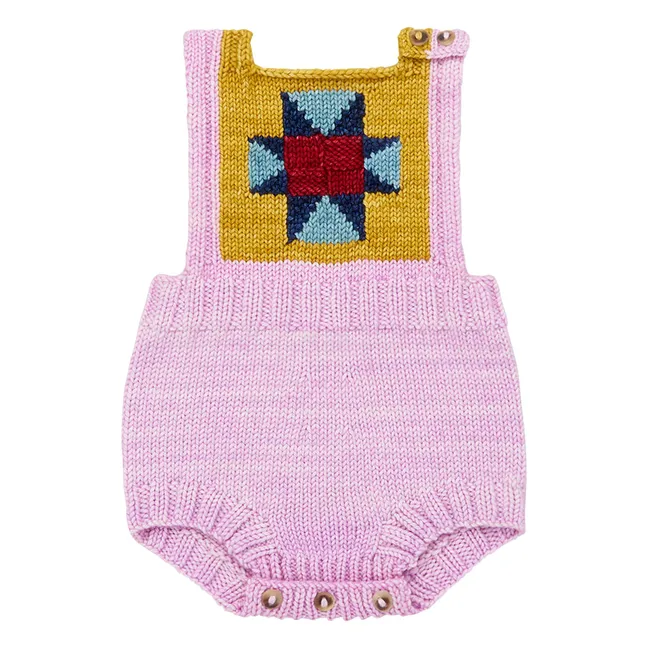 Nova Merino wool romper | Pink