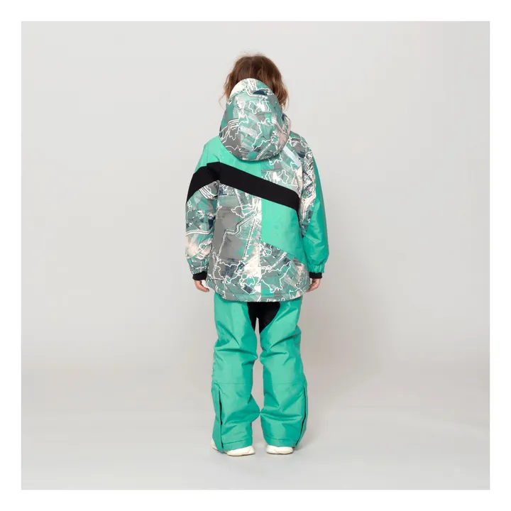 Gosoaky Curious Cat waterproof ski jacket Green Smallable