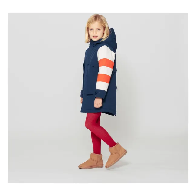 Parka impermeabile Fox a righe | Blu marino