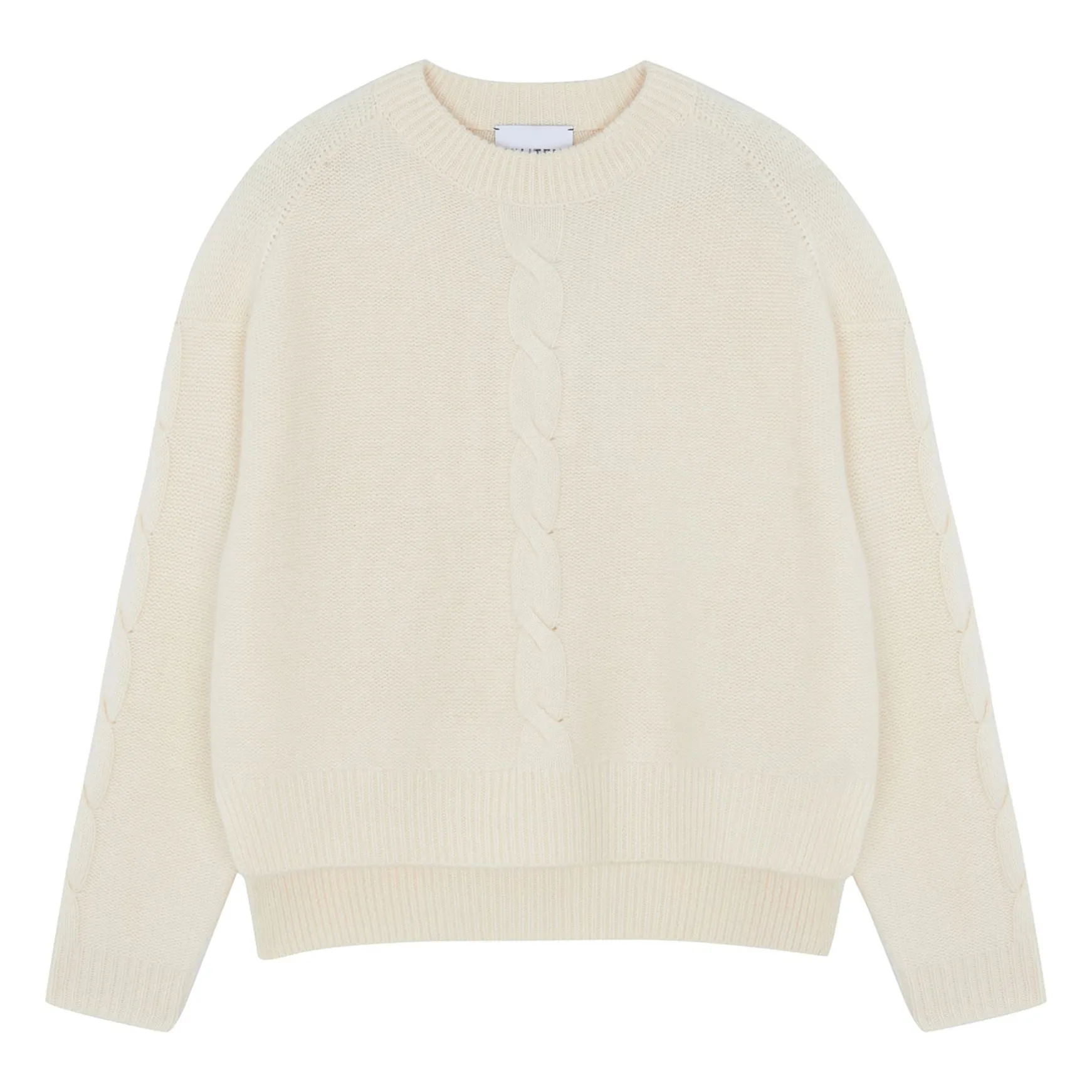 Kujten Women's White Willy Cashmere Sweater