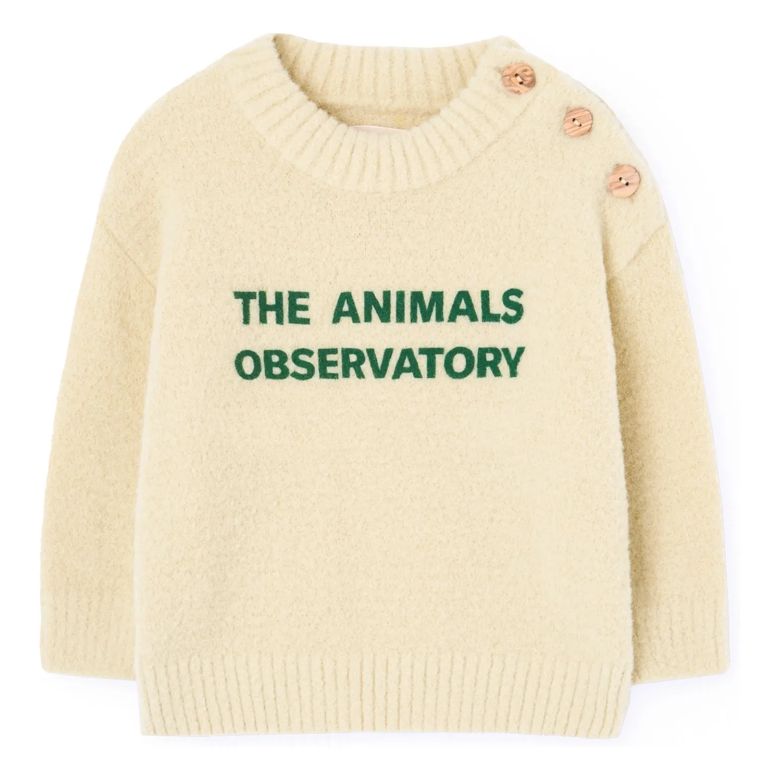 The Animals Observatory Pale Yellow Bobcat Sweater