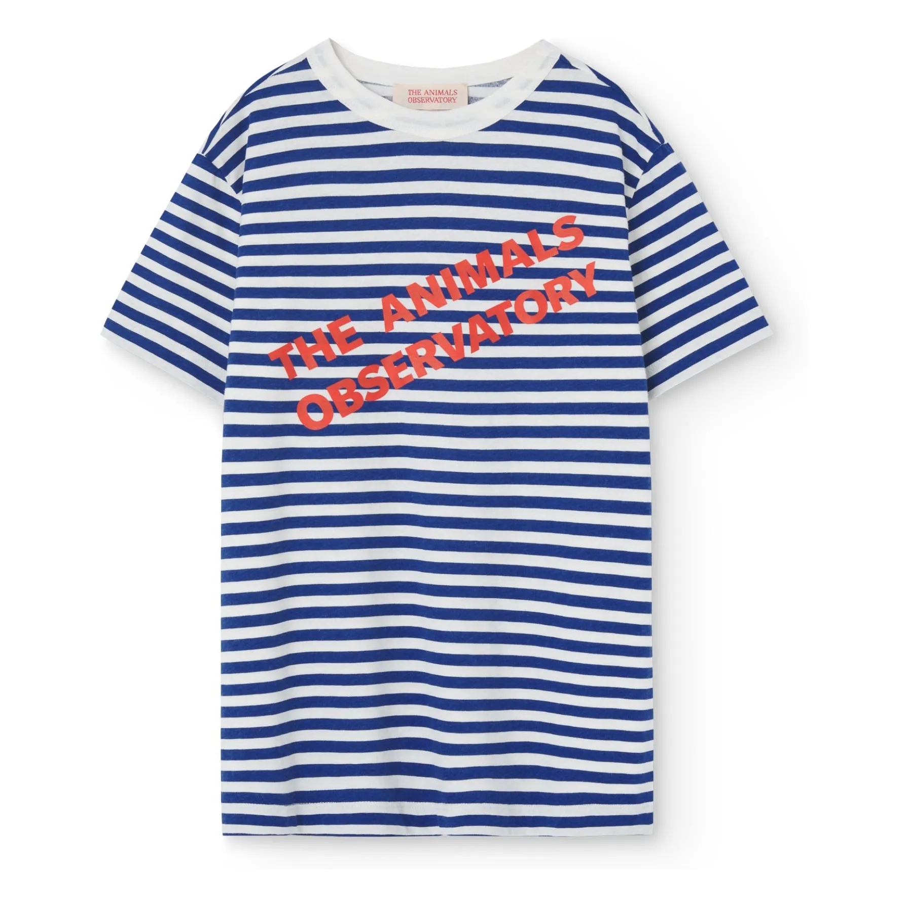 The Animals Observatory Navy Blue Big Rooster Marinière Oversize T-Shirt